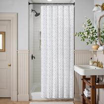 Cortina de chuveiro jinchan 91x183 cm Impermeável Azul Espinha de Peixe