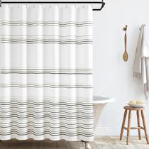 Cortina de chuveiro jinchan Melody Grey/White Impermeável 180x180cm Cortina de chuveiro jinchan Melody Grey/White Impermeável 180x180cm