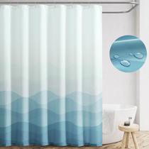 Cortina de chuveiro jinchan Ombre Light Blue Ocean Wave 180x180cm Cortina de chuveiro jinchan Ombre Light Blue Ocean Wave 180x180cm