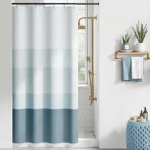 Cortina de chuveiro jinchan Small Stall Ombre Ocean Blue 90x180cm