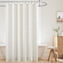 Cortina de chuveiro KOUFALL de linho natural impermeável 200x203cm