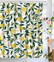 Cortina de chuveiro Lifeel Lemon em tecido impermeável 180x180cm Cortina de chuveiro Lifeel Lemon em tecido impermeável 180x180cm