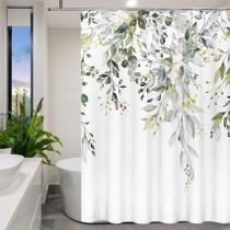Cortina de chuveiro LLSCL Yellow Droop Leaves Fabric 180x180cm