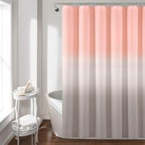 Cortina de chuveiro Lush Decor Umbre Fiesta Blush and Grey 180x180cm