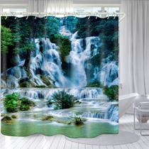 Cortina de chuveiro LYFANS Bathroom Alpine Waterfall 152x182cm