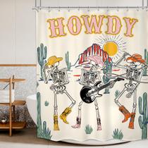 Cortina de chuveiro Mitpok Western Cowboy Skull 150x180cm poliéster