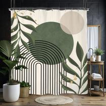 Cortina de chuveiro Miyotaa Verde Abstrata 152x180cm Poliéster Cortina de chuveiro Miyotaa Verde Abstrata 152x180cm Poliéster