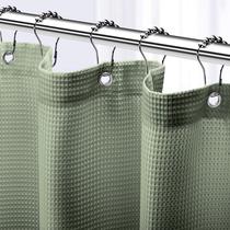Cortina de chuveiro NEATERIZE Sage Green Waffle Design 180x180cm