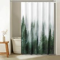 Cortina de chuveiro ORTIGIA Misty Forest 150x180cm Impermeável