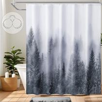 Cortina de chuveiro ORTIGIA Misty Forest impermeável 180x180cm