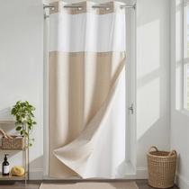 Cortina de chuveiro River Dream 36W Stall Linen com forro de encaixe Cortina de chuveiro River Dream 36W Stall Linen com forro de encaixe