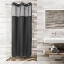 Cortina de chuveiro River Dream Dotted Waffle Weave 90x190cm Grafite Cortina de chuveiro River Dream Dotted Waffle Weave 90x190cm Grafite