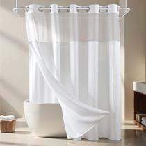Cortina de chuveiro River Dream White Cotton Blend Waffle Weave Cortina de chuveiro River Dream White Cotton Blend Waffle Weave