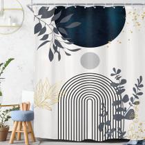 Cortina de chuveiro Riyidecor Extra Long 183x244cm Azul marinho Cortina de chuveiro Riyidecor Extra Long 183x244cm Azul marinho