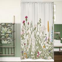 Cortina de chuveiro Riyidecor Stall Wildflower 90x180cm com ganchos Cortina de chuveiro Riyidecor Stall Wildflower 90x180cm com ganchos
