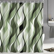 Cortina de chuveiro Ruelvth Sage Green Abstract Ombre 180x180cm Cortina de chuveiro Ruelvth Sage Green Abstract Ombre 180x180cm