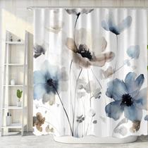Cortina de chuveiro Sanzugh Boho Floral 180x180cm com ganchos