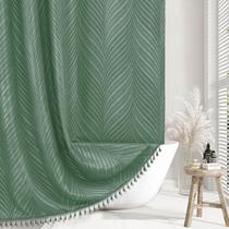 Cortina de chuveiro Siiluminisoy Extra Long Green Boho 180x210cm Cortina de chuveiro Siiluminisoy Extra Long Green Boho 180x210cm