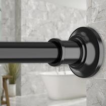 Cortina de chuveiro Tension Haryaers Black 76-315cm de aço inoxidável Cortina de chuveiro Tension Haryaers Black 76-315cm de aço inoxidável