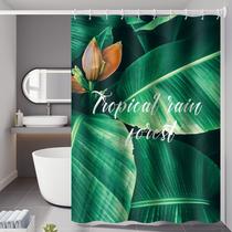 Cortina de chuveiro Tropical Bananeira Leaf Impermeável 180x200cm Cortina de chuveiro Tropical Bananeira Leaf Impermeável 180x200cm