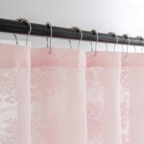 Cortina de chuveiro TUDECO Chic Lace Pink com saia 90x180cm Cortina de chuveiro TUDECO Chic Lace Pink com saia 90x180cm