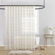 Cortina de chuveiro TUDECO Lace Vintage Ivory 180x180cm com saia