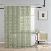 Cortina de chuveiro TUDECO Sage Green com saia 180x180cm Vintage Cortina de chuveiro TUDECO Sage Green com saia 180x180cm Vintage