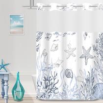 Cortina de chuveiro TWLSNCD 180x213cm Nautical Beach Design