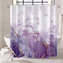Cortina de chuveiro Uiiooazy Purple Abstract Marble 180x180cm Cortina de chuveiro Uiiooazy Purple Abstract Marble 180x180cm