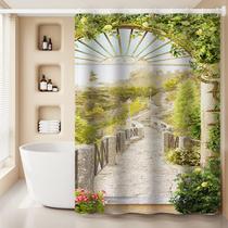 Cortina de chuveiro Vintage Garden Path Waterproof 180x200cm