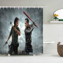 Cortina de chuveiro Walkings Deads Anime Waterproof 180x180cm