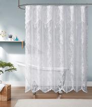 Cortina de chuveiro Warm Home Designs LA White 72 com saia