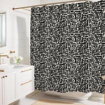 Cortina de chuveiro Worthwhile Goods Modern Brushstroke Print