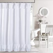 Cortina de chuveiro YOSTEV White Ruffle Farmhouse 180x210cm poliéster