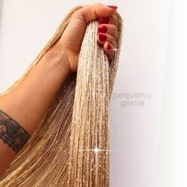 Cortina de Corda Champagne Decorativa 2m x 1m Festa, Casamento, Divisor de Ambientes e Janelas