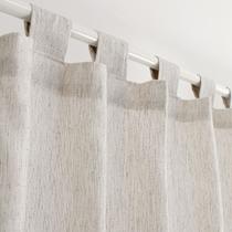 Cortina de Cozinha 2,00m x 1,20m Rústica Linho com Alça Decoração Bege Gaze para Varão