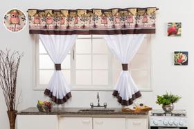 Cortina de Cozinha 2,00x1,40 Com Bando Varias Cores