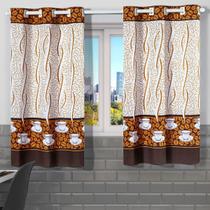 Cortina de Cozinha 2,20m x 1,30m Estampada Decorativa Alta Resolução para Janela sobre Pia