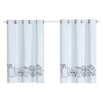 Cortina De Cozinha Blackout PVC Estampada 2,20 X 1,30