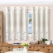 Cortina De Cozinha Costela De Adão 2,50x1,25(m) + Bandô Diversas Cores