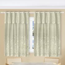 Cortina de Cozinha de Renda com Tulipas Deixa a Claridade Entrar 2 x 1,5 m + 40cm Bandô