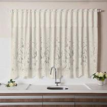 Cortina de Cozinha em Renda Tulipinha Marfim 2,80m x 1,20m