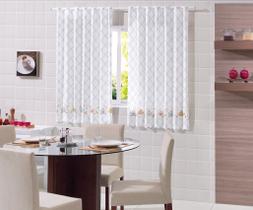 Cortina de Cozinha Passabarra 2,20 x 1,20 Luna Bella Janela