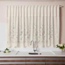 Cortina De Cozinha Renda Tulipinhas Bandô Marfim 280X120Cm Cortina De Cozinha Renda Tulipinhas Bandô Marfim 280X120Cm