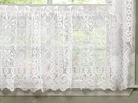Cortina de Cozinha Sweet Home Collection - Estilo Old World Branca