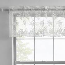 Cortina de cozinha Valance Kotile Vintage Floral Lace Ivory Cortina de cozinha Valance Kotile Vintage Floral Lace Ivory