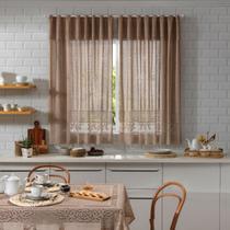 Cortina de Cozinha Valência Lisa em Renda Elegante 2,8m x 1,2m + 20cm Bandô Claridade