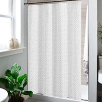 Cortina de Ducha Jinchan 122x183 cm Impermeable Gris y Blanco
