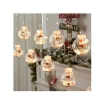 Cortina de esfera de Natal Garland 8 esferas de 3 m com luzes LED