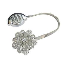 Cortina de flor de cristal Fivela magnética Tieback Hold Back Home Curtain Back Clip